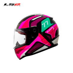 CASCO LS2 FF353 HYPER-S NEGRO/FUCSIA