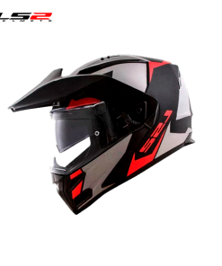CASCO ARTICULADO LS2 FF324 EVOSUB NEGRO MATE/ROJO