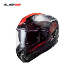 CASCO LS2 FF327 FOLD ROJO FIBRA DE CARBONO