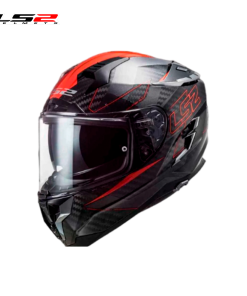 CASCO LS2 FF327 FOLD ROJO FIBRA DE CARBONO