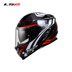 CASCO LS2 FF327 FORCE ROJO FIBRA DE CARBONO