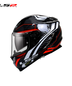 CASCO LS2 FF327 FORCE ROJO FIBRA DE CARBONO