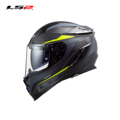 CASCO LS2 FF327 DORNE MATE AMARILLO FIBRA DE CARBONO