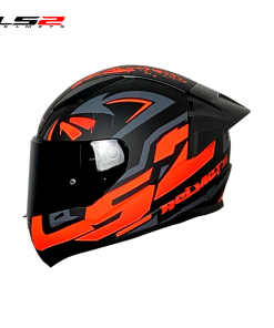 CASCO LS2 NS353 RAP TAGLINE NEGROMATE/NARANJA