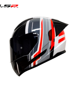 CASCO LS2 NS353 FLAG NEGRO/BLANCO